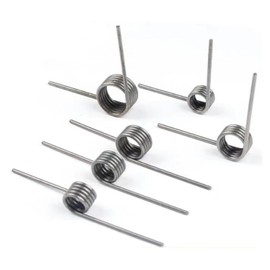 10 Pcs Silver Torsion Spring, Stainless Steel Small Torsion Springs,Tiny Torsional Spring, 90° Deflection Compression Spring Kit for Repair Tools Woodworking DIY,Mechanical Compression Springs（50mm）