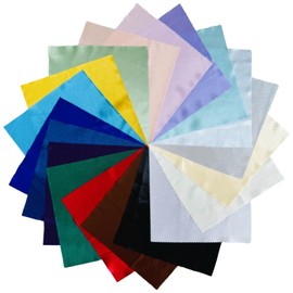 SZRUIZFZ 38 Pcs Solid Color Silky Satin Fabric Squares, Charmeuse Precut Satin Fabric Squares for Making DIY Patchwork, Sewing Decorations Crafts (Multi Color, 10 x 10 INCH)