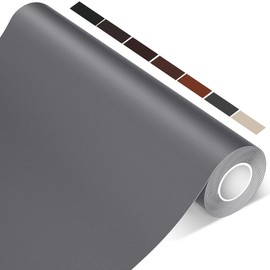 luevita Leather Repair Patch, 17x120 inch Self Adhesive Leather Repair Tape, Large Leather Patches for Couches, Furniture, Car Seats, Chairs(17X120 inch,Grey)