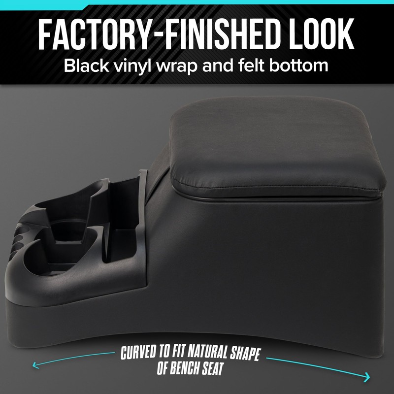 Moblorg Center Console for Truck Bench Seats, Vehicle Organizer, Medium,