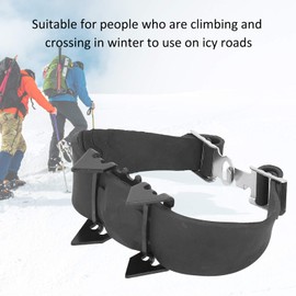 Keenso Non-Slip Shoe Spikes, 1 Pair 4 Teeth Mountaineering Shoe Claw Ice Spikes Shoe Crampons for Mountain Climbing, Hiking, Mountaineering