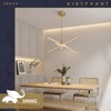 AIRYPHANT Gold Modern LED Chandelier, Dimmable 4 Lights Ceiling Pendant
