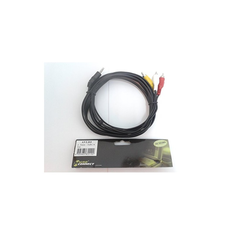 Microconnect 3.5 mm – 3 X RCA (3 M) –