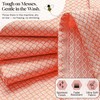 HEIRLOOM COMFORT Orange Honeycomb Kitchen Towels 3 Pack, 16x26 Inch,