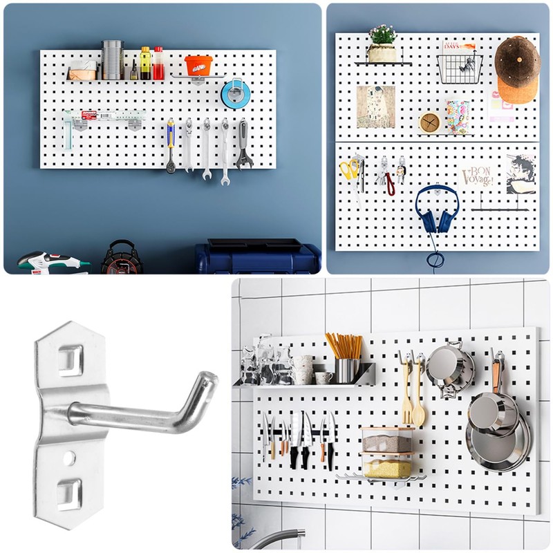 PartyKindom Hardware Hook 12 Pcs Heavy Duty Hole Hooks for