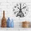 xigua Paris Eiffel Tower Wall Clock, Silent Non Ticking 10