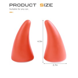 SCUARI 2PCS Devil Horns for Car,3D Car Devil Horns,Car Accessories Car Roof Decoration,Elastic Self-Adhesive Devil Car Horns Sticker,Car Exterior Decoration for SUV Helmet Motorcycle (Red)