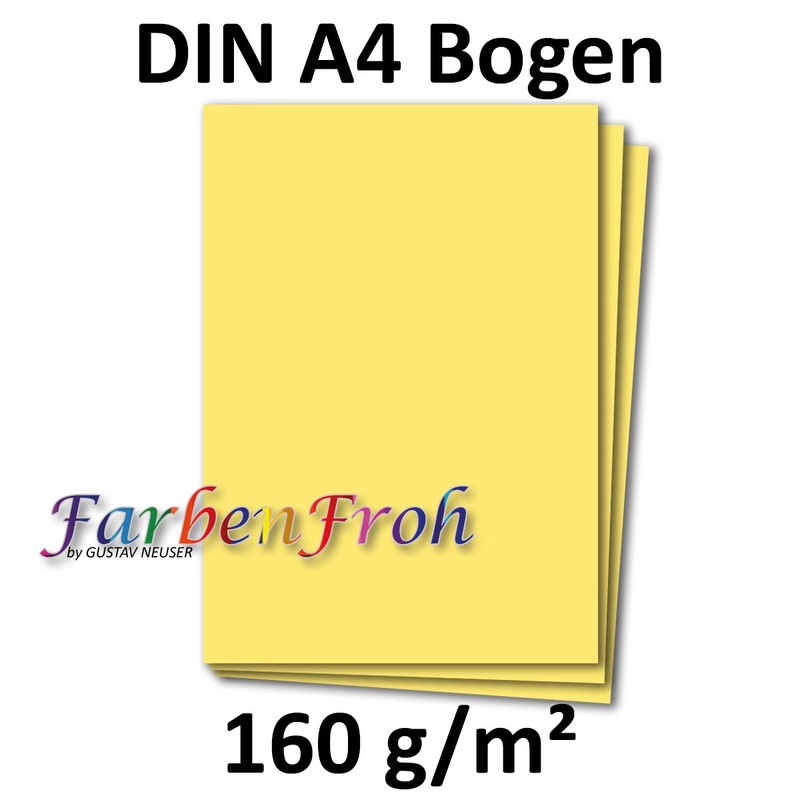 A4 paper sheet Plano sheet 160 g/m² FarbenFroh Gesamtparent 50