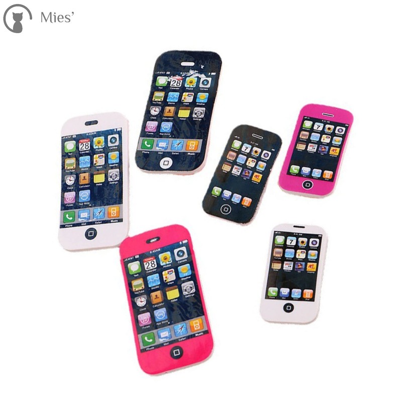 Cute Cell Phone Eraser, Set of 3, Smartphone, Stationery, Accessories,