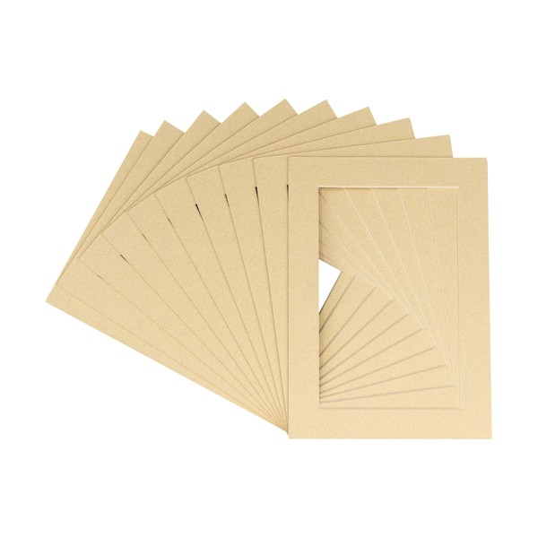 11x14 Mat for 8.5x11 Photo - Precut Tan Picture Matboard