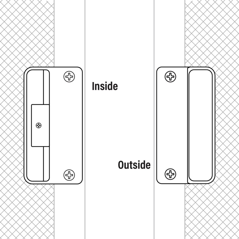 Prime-Line A 151 Black Plastic, Screen Door Latch and Pull