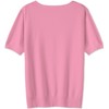 DAIMIDY Women's V Neck Short Sleeves Sweaters Soft Knit Lightweight