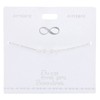 Silver plated bracelet with a infinity symbol