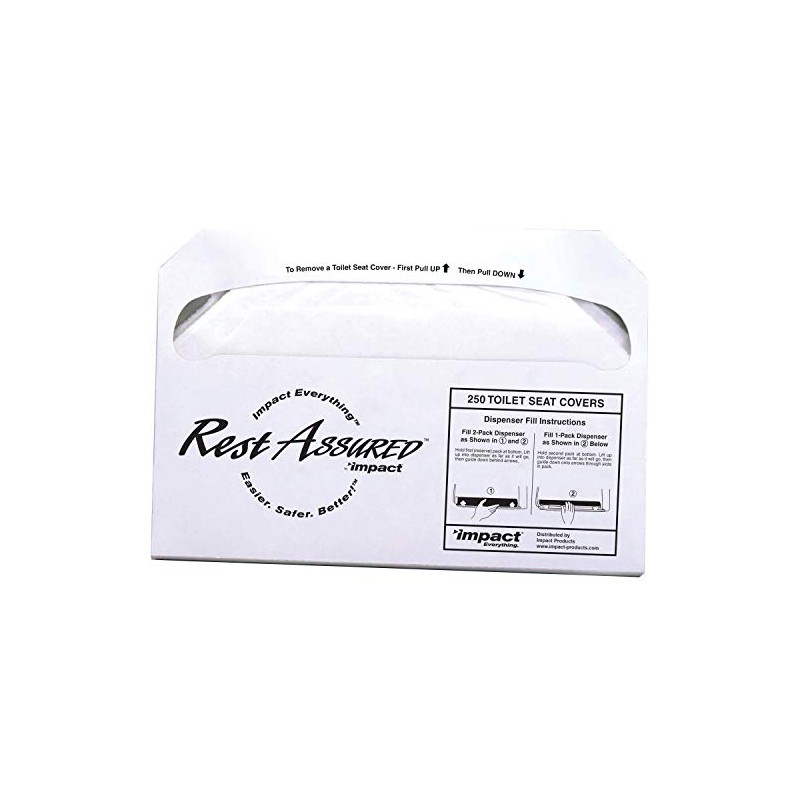 Impact Products Rest Assured Toilet Seat Cover, White 1000 per