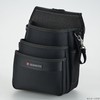 TAKAGI Waist Bag, 3 Tiers, Opening, Cut-Resistant, Abrasion Resistant, Hard