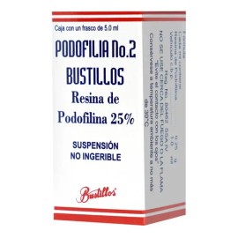 Podofilia No. 2 Bustillos Suspensión 25%, 1 Frasco 5 Ml