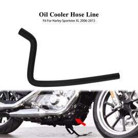 HDBUBALUS Black Tubo Scarico Oil Cooler Hose Line For Harley Sportster Iron 883 1200 06-13