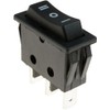 (On)-Off-(On) Momentary Long Rectangle Rocker Switch SPDT 27 x 21mm