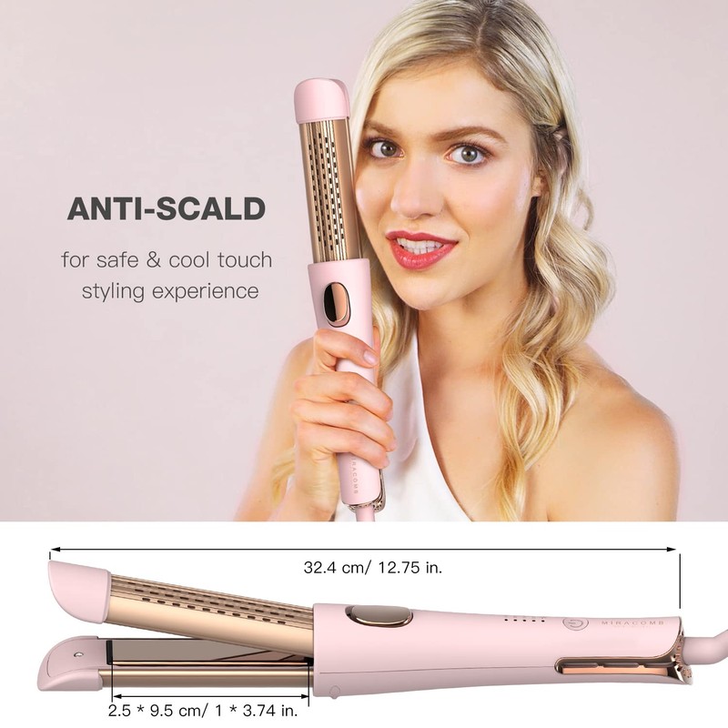 MIRACOMB Cool Air Curler Titanium Curling Wand 2 in 1