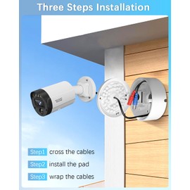 【ABS IP54 Waterproof】 Universal Bullet Security Camera Junction Box, Outdoor CCTV IP Cameras Mounting Bracket, Hide Cable Junction Base Boxes for Surveillance Camera