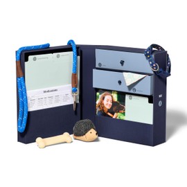 Savor | Pet All-in-One Organizer | Blue – Keep Vet Records, Tags, Collars and Fido’s Favorite Toy Organized or Keep Cherished Pet Memories Safe in One Convenient Home with This Gift for Pet Parents