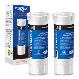 PUREPLUS XWF Replacement (NOT XWFE) for GE WR17X30702, GBE21, GDE21, GDE25, GFE24, GFE26, GNE21, GNE25, GNE27, GWE19, GYE18, CFE26 French Door & Side by Side Refrigerator Water Filter, 2Pack