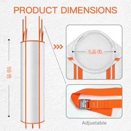 10 Ft Construction Trash Chute with Circular Top Steel Ring and 4 Adjustable Handles, Heavy Duty Construction Chute, Construction Debris Chute for Removal of Construction Waste