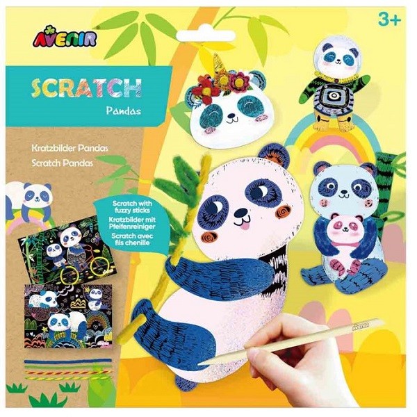 Avenir Scratch Fuzzy Sticks Pandas