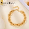 Handcess Chunky Choker Necklace Gold Cuba Link Punk Necklace Chain