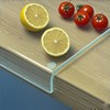 LANGBOHOS Glass Cutting board for Kitchen with Lip，Clear Cutting board