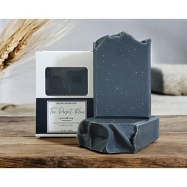 The Perfect Man Goat Milk Soap, 3 Bar Pack, Cold Processed, Natural Soap for Men, Soothing Handmade Soap with Activated Charcoal and Oatmeal
