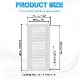 PATIKIL 12x6 Inch Aluminum Vent Cover, Screen Air Grille Ventilation Cover HVAC Louvered Grill Built-in Mesh for Home Kitchen Fireplace Bathroom Wall Ceiling, Silver