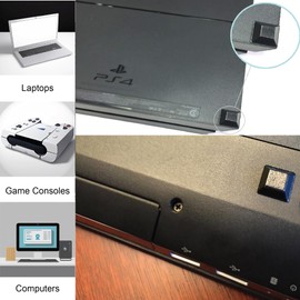 Black Rubber Feet (50 Pack) Self Stick Bumper Pads - Made in USA - Adhesive Square Bumpers for Electronics, Speakers, Laptop, Appliances, Furniture, Computers