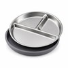 3-Pack Stainless Steel Divided Suction Plates for Kids – 3-Section