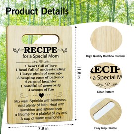 Mom Cutting Board, Gifts For Mother's Day Chopping Board, Appreciation Gifts Birthday Gifts For Mother Mom Mama, Bamboo Cutting Boards For Kitchen Cooking Restaurant