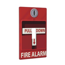Fire Alarm Cool Funny Light Switch Cover Decorative Single Toggle 1 Gang Wall Plate Vintage Outlet Cover for Teens Room Fun Novelty Gift Kitchen Accessories Decor Bedroom