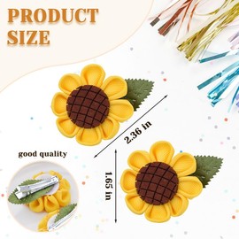 Cute Sunflower Hair Clip Daisy Hair Barrette for Girls 2PCS Alligator Hairpins Sunflower Lover Gifts for Teen Summer Hair Accessories for Party