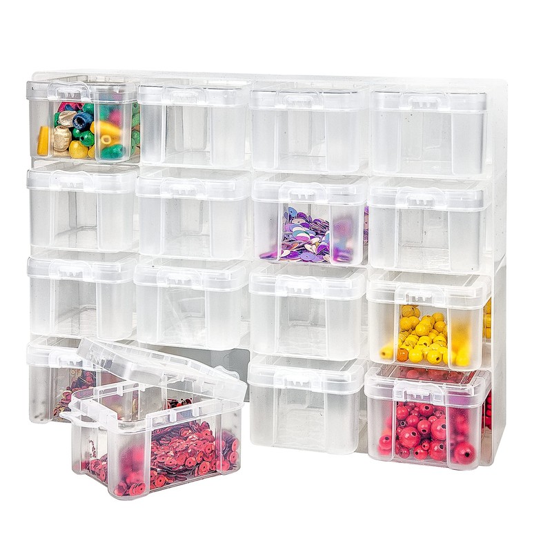 Organiser Box Display Case Organizer Container, Storage Box with Lid