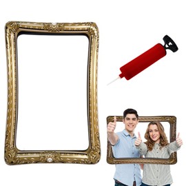 Inflatable Picture Frame, Inflatable Photo Frame, Selfie Frame, Party Photo Props, Birthday Photo Props Party Decoration, Equipped with an Air Pump, for Birthdays, Weddings and Parties