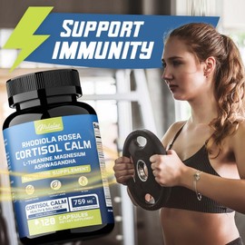 Magnesium Ashwagandha Cortisol Management Supplement with Theanine - Helps stabilize mind and body, 1 piece / 마그네슘 아슈와간다 테아닌 함유 코르티솔 관리 보조제 - 심신 안정에 도움, 1개