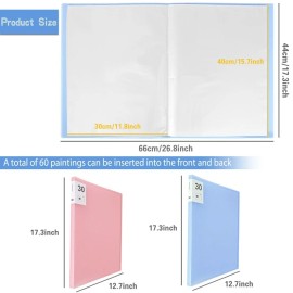Unbranded 2PCS A3 Storage Book for Diamond Art Portfolio Folder Painting Pictures Album