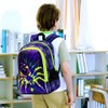 FTJCF 16" Backpack for Boys, 3Pcs Kids Spider Bookbag with