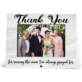 XDFVL Mother of the Groom Gifts, Wedding Gifts Photo Frame, Thank You For Raising The Man I've Always Prayed For Dish, Mother of the Groom Gift From Bride, Photo Frame 8x10