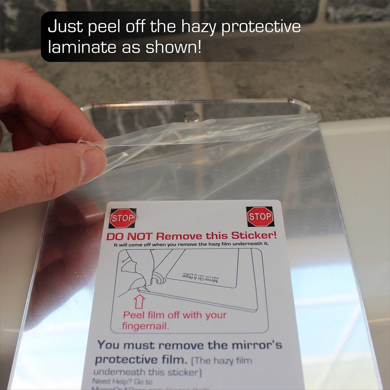 ReflectXL Shower Mirror. Our Largest Mirror - Shatterproof - Easily