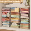 Huxitocan 6-Tier Stackable Closet Organizers and Storage Basket - Foldable