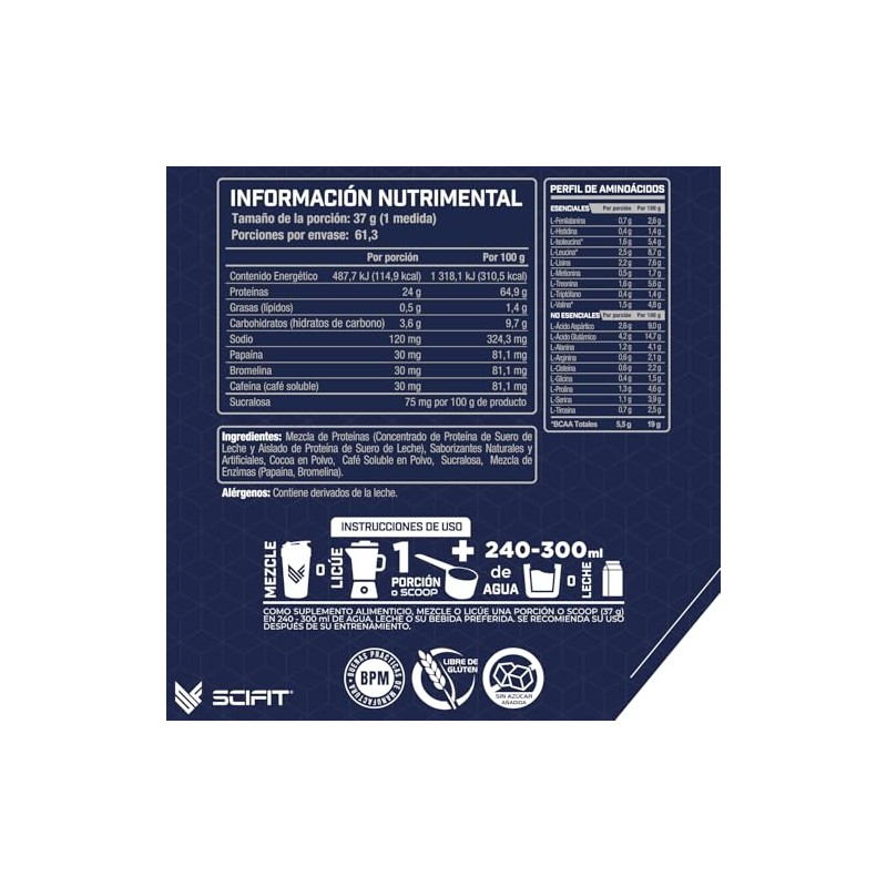 Scifit Protena Whey 24 g de Protena 100 Whey Protein