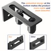 SMARTSTANDARD Sliding Barn Door Bottom Adjustable Floor Guide Roller, Black,