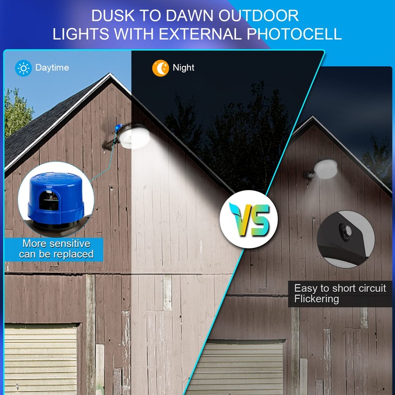 ledmo 120W LED Barn Light Dusk to Dawn Adjustable Angle