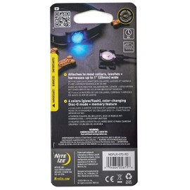 Nite Ize NiteDog Rechargeable Pet Light - Dog Light with Weather-Resistant Design - Perfect for Walks, Camping & More - Disc-O Tech (2 Pack)