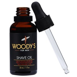 Woody's Shave Oil for Men, Pre-Shave Base Oil Layer for Enhanced Shaving and Smoother Skin, 1 Fl Oz